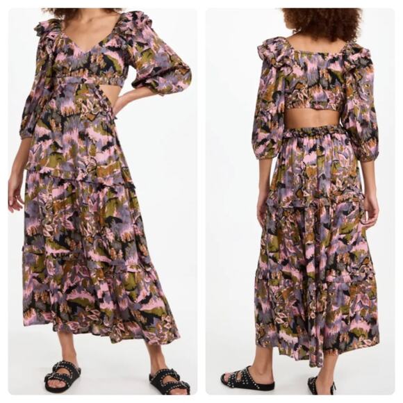 Cleobella Paris Ankle Dress Tapestry Print - Picture 1 of 16